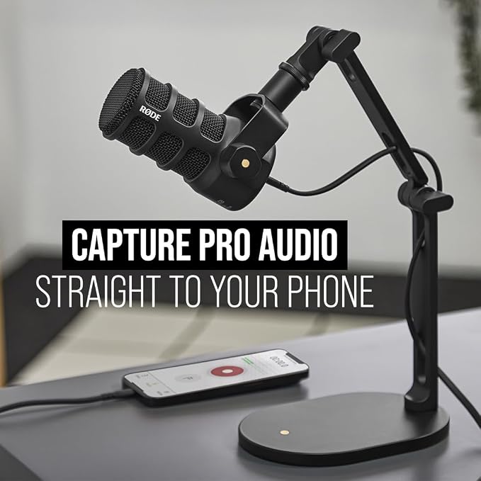 RØDE PodMic USB Versatile Dynamic Broadcast Microphone With XLR and USB Connectivity for Podcasting, Streaming, Gaming, Music-Making and Content Creation (Black) - Image 5