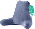 Sasttie Reading Pillow for Bed, Back Pillow for Sitting Up, Grey Purple | 25" Backrest Support Cushion for Couch, Sofa, and Floor, Dorm Essentials, OEKO-TEX, Adjustable Down Alternative Fill by SASTTIE