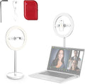 NEEWER Entry Level Version 10" 7W LED Selfie Ring Light with Desk Stand/Phone Holder/3 Modes, CRI85+ 3000mAh Rechargeable Video Conference Lighting for iPhone Streaming Video Recording Makeup, N17 by Neewer