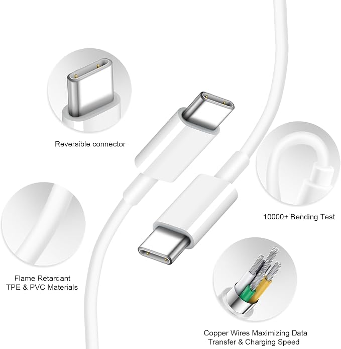 iPhone 17 16 15 Charger Fast Charging 2+2Pack 20W USB C Wall Charger with Extra Long 10FT Fast Charging Cable Compatible with iPhone 17/17 Air/17 Pro/17 Pro Max/iPhone 16/15 Series, iPad Pro/AirPods - Image 6
