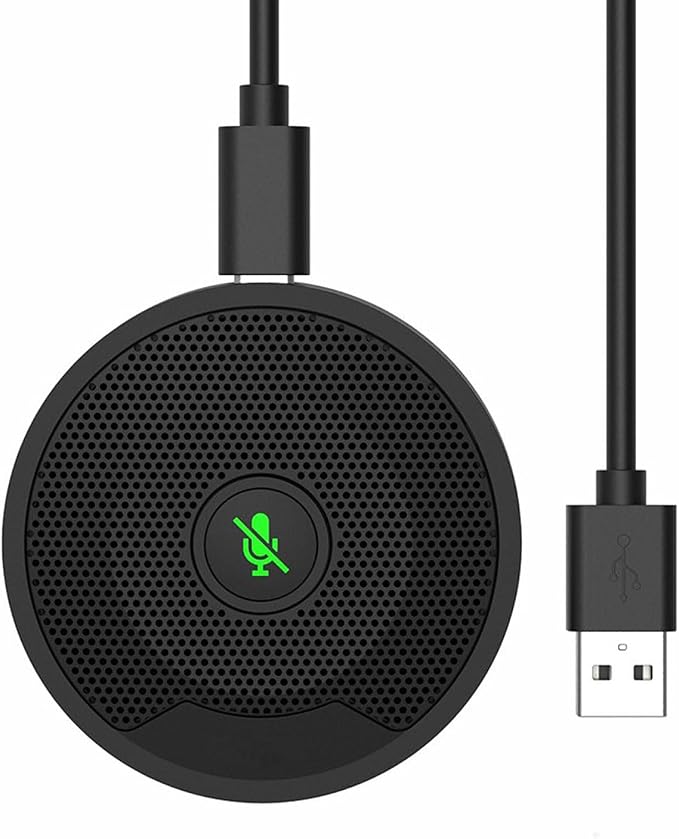 USB Microphone for PC, Computer Mic with Mute Button, Plug & Play | Noise Cancelling, 360° Omnidirectional Pickup, Conference Calls, Video Conference, Laptop, USB Connector,Table Mic - Image 8
