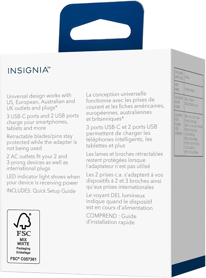 Insignia All-in-One Ground Travel Adapter Converter Series with USB Ports (45W All-in-1 Travel Adapter) - Image 7