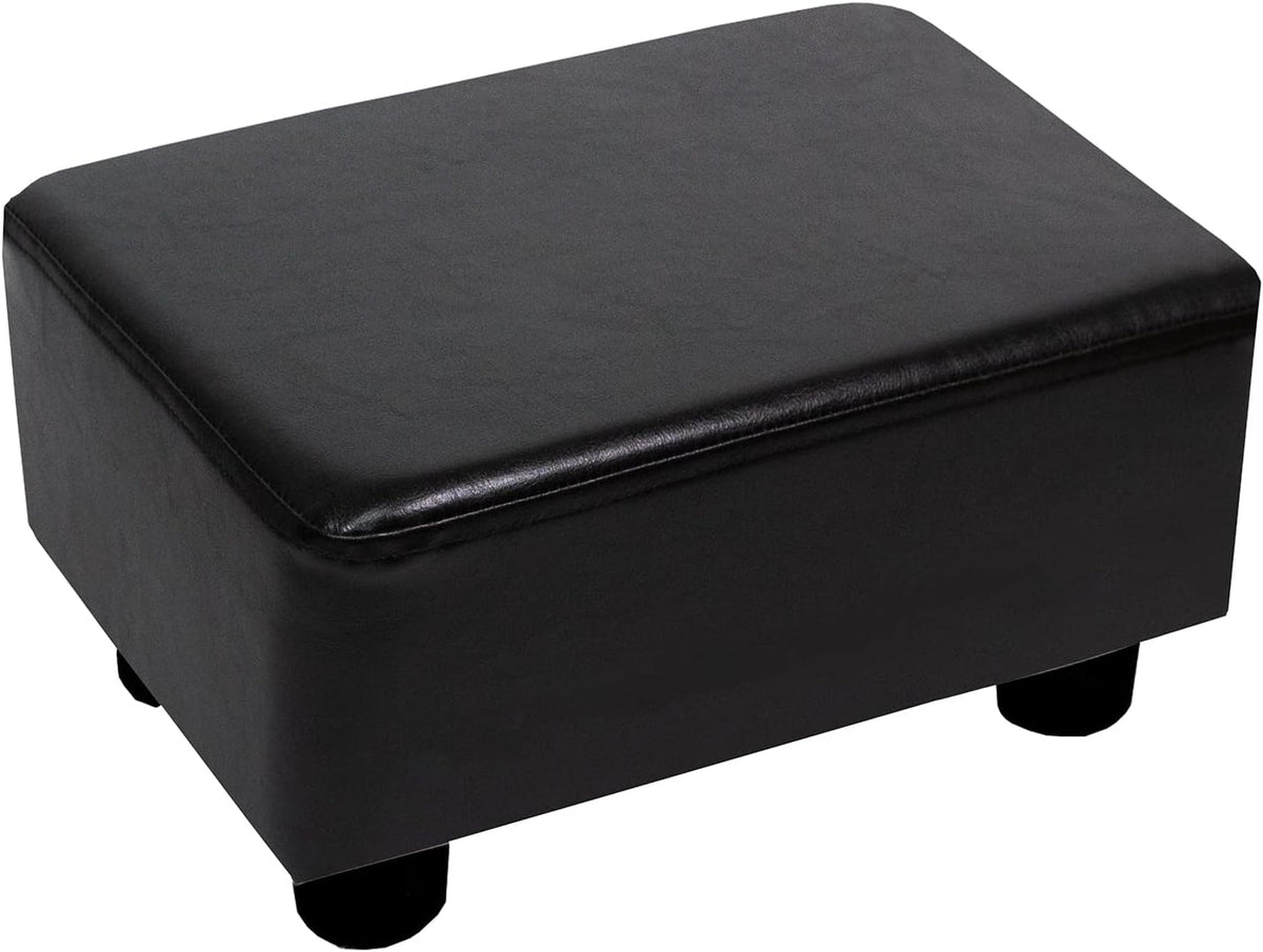 CAROLMADE Small Foot Stool Ottoman Footstool with Legs Under Desk Footrest for Living Room Bedroom and Office, Black by CAROLMADE