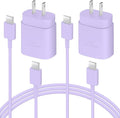 AISNI USB C Charger, 2 Pack 25W Type C Charger Fast Charging with USBC Chargers Cable 6 FT Android Phone Charge for Galaxy S25/ /S24/S23+/S22/S21/S20/Phone 17 16 15 Pro Max 16 15 Plus-Purple by AISNI