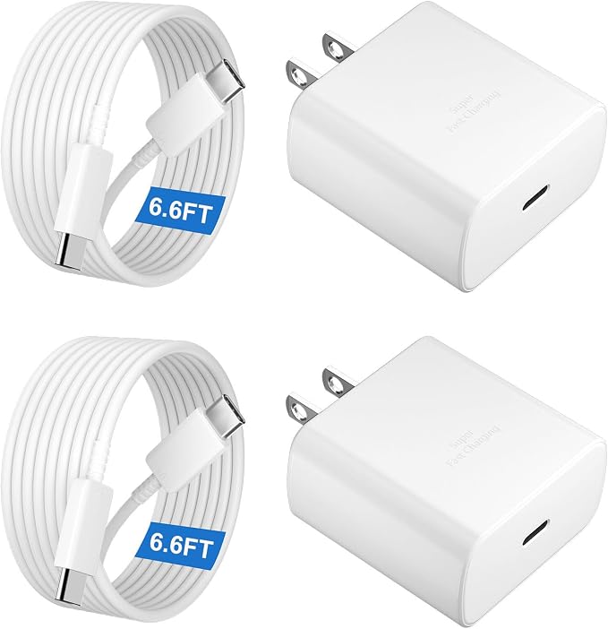 45W USB C Super Fast Charger Type C Charger Fast Charging Android Phone Charger Block with 6.6FT Type C Charging Cable for Samsung Galaxy S26 Ultra/S26/S26+/S25/S25 Ultra/S25+/S24 Ultra/S23 Ultra/S22 by Vilive