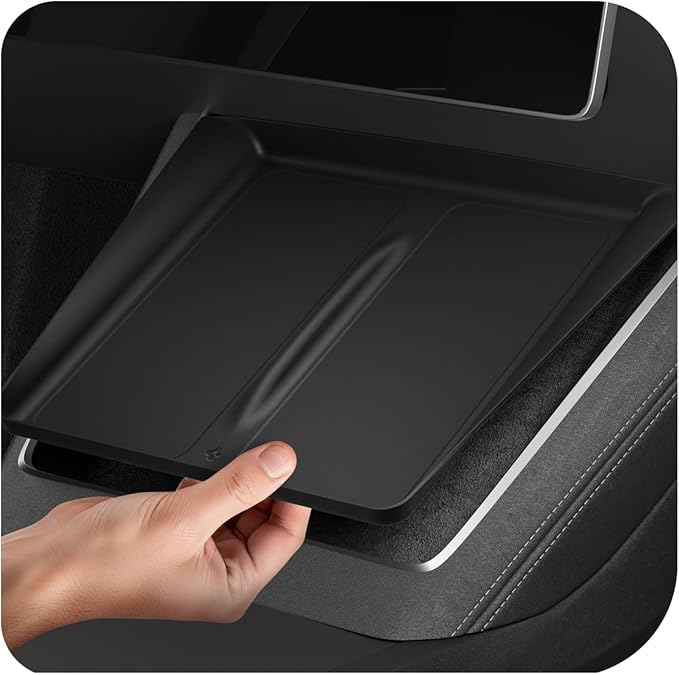 Spigen Wireless Charging Pad Cover for Tesla Model Y Juniper/YL - Black | Only Premium & Performance 2026/2025 [Ultra-Thin, Unobstructed Charging] Protective Silicone Mat Cover Accessories by Unknown