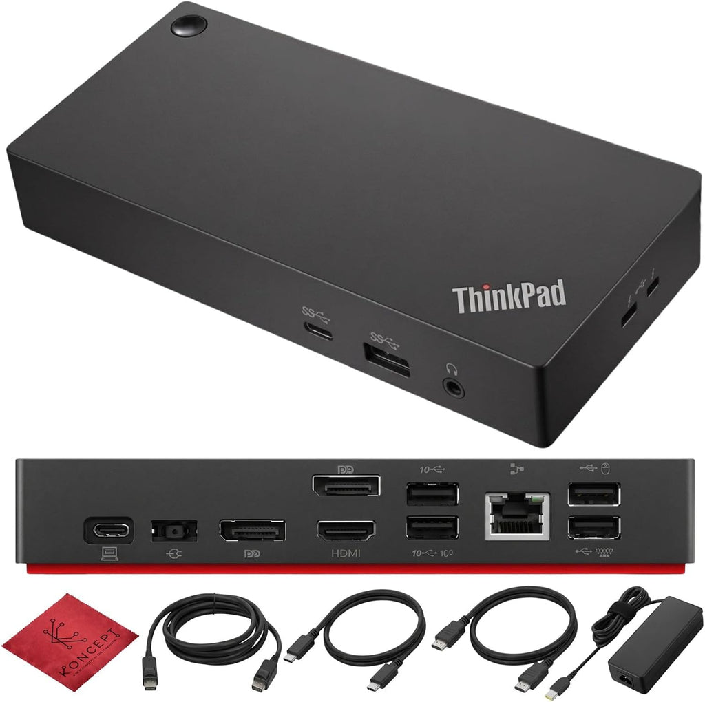 40AY0090US Lenovo ThinkPad Docking Station, USB-C Dock, Dual Monitor, 90W by Koncept