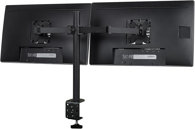 Mount-It! Dual Monitor Desk Mount, 17-32", 19.8 lbs Each | Full motion arms with tilt, swivel & rotate, VESA 75x75 100x100, C-clamp and grommet base. - Image 8