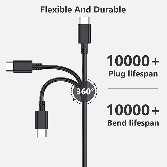 JEIBAO 65W 45W USB-C Laptop Charger Compatible with Dell Latitude 5540 5530 5520 5420 5430 5440 5450 7530 7440 7430 7420 7340 7330 7320 XPS 13 9250 9350 9360 9365 9370 9380 9550 Adapter Power Cord - Image 5
