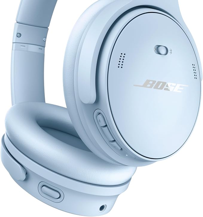 Bose QuietComfort Wireless Noise Cancelling Headphones, Bluetooth Over Ear Headphones with Up to 24 Hours of Battery Life, Moonstone Blue - Limited Edition (Renewed) - Image 5