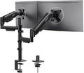 ErGear Dual Monitor Stand, Stacked Monitor Mount for 13-33″ Screens, Up to 19.8 lbs/Arm, Enhanced Stability with Integrated C-Clamp, Upgraded Cable Management, VESA 75x75/100x100mm, Home Office Gaming by ErGear