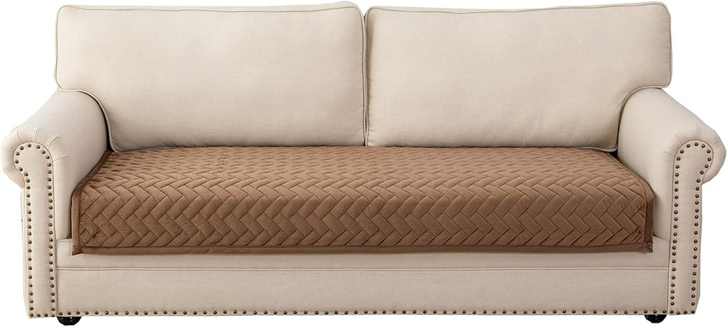 Velvet Sectional Couch Covers for Dogs,Brown,1PC,36''x63'' by Eismodra