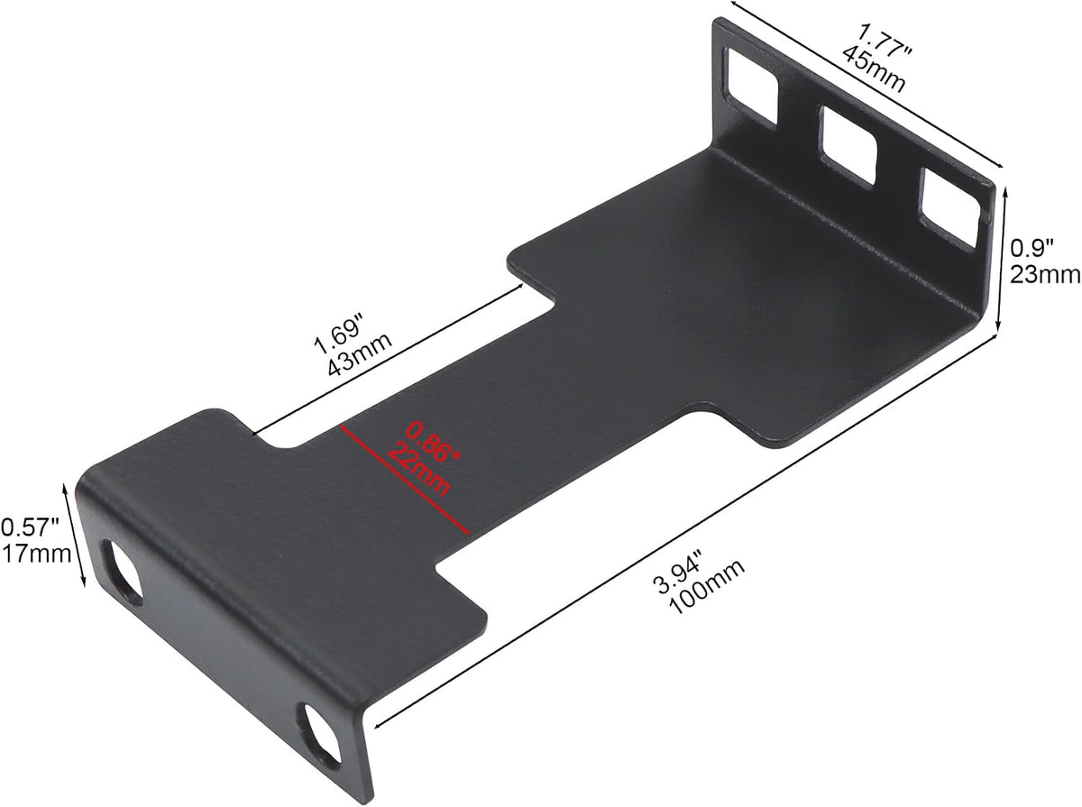 4 Pcs Server Rack Depth Extender, 1U Recessed Rack Extender Deep Mount Adapter Kit for Network Rack - Image 2