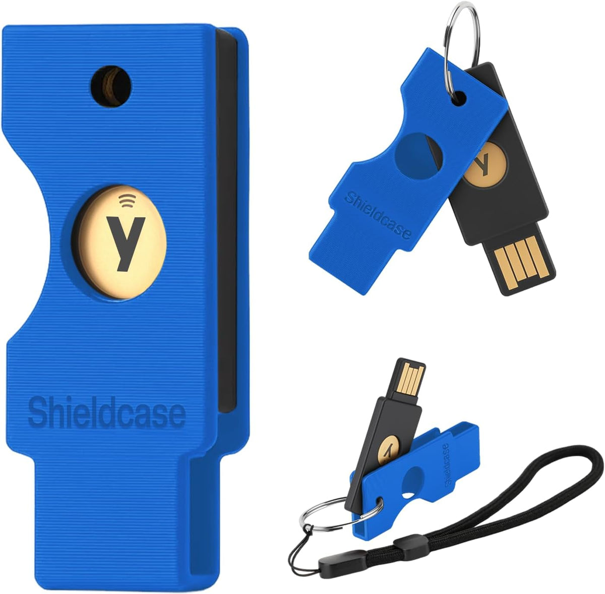 Protective Case for Yubikey 5 NFC, Blue by Shieldcase
