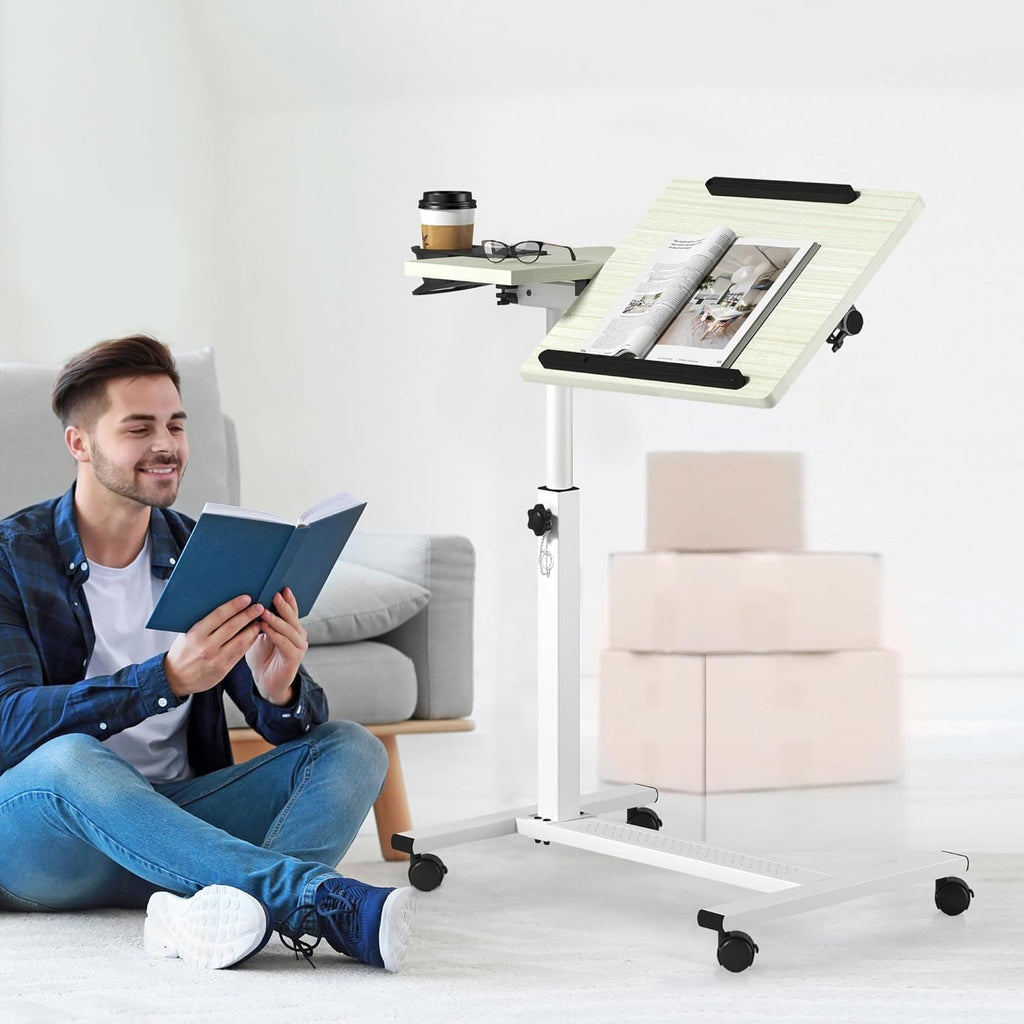 Panta Rolling Laptop Stand, Adjustable, Maple - Image 3