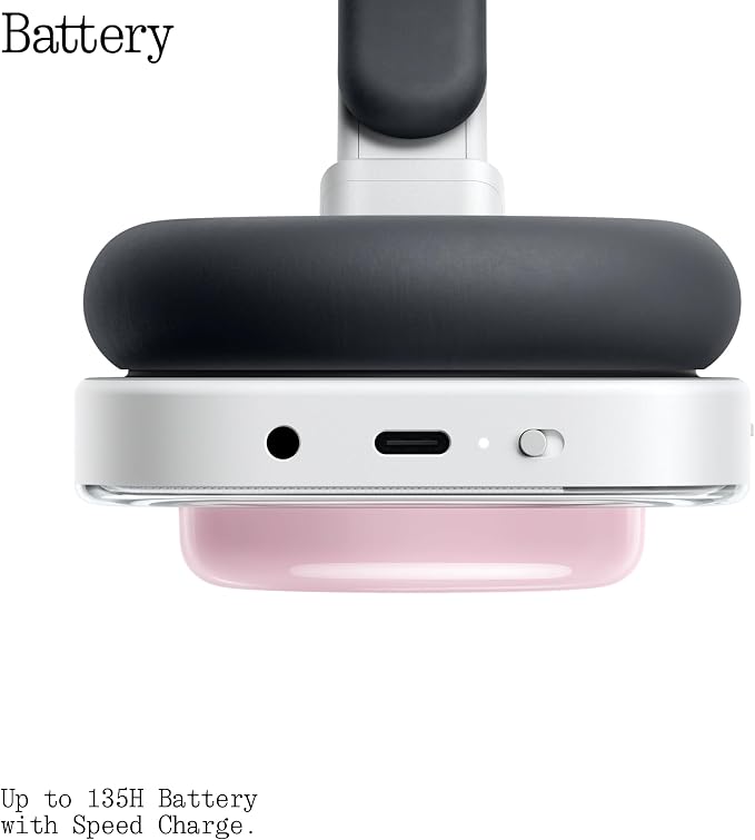 Nothing Headphone (a) 2026 New, Adaptive Active Noise Cancelling Headphones, Wireless Over Ear Bluetooth 5.4 ANC Headset with LDAC Hi-Res, 5 HD Mics Ultra Bass via APP, 135 Hours Playtime, Pink - Image 7