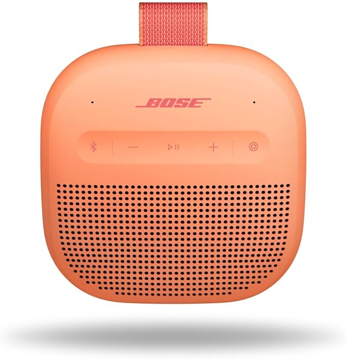 Bose SoundLink Micro Portable Bluetooth Speaker (2nd Gen), Wireless Outdoor Speaker, Up to 12 Hours Battery Life, Waterproof and Dustproof, Sunset Peach - Limited Edition Color | Portable audio for travel and outdoor use with IP67 rating and 6-hour bat... by Unknown