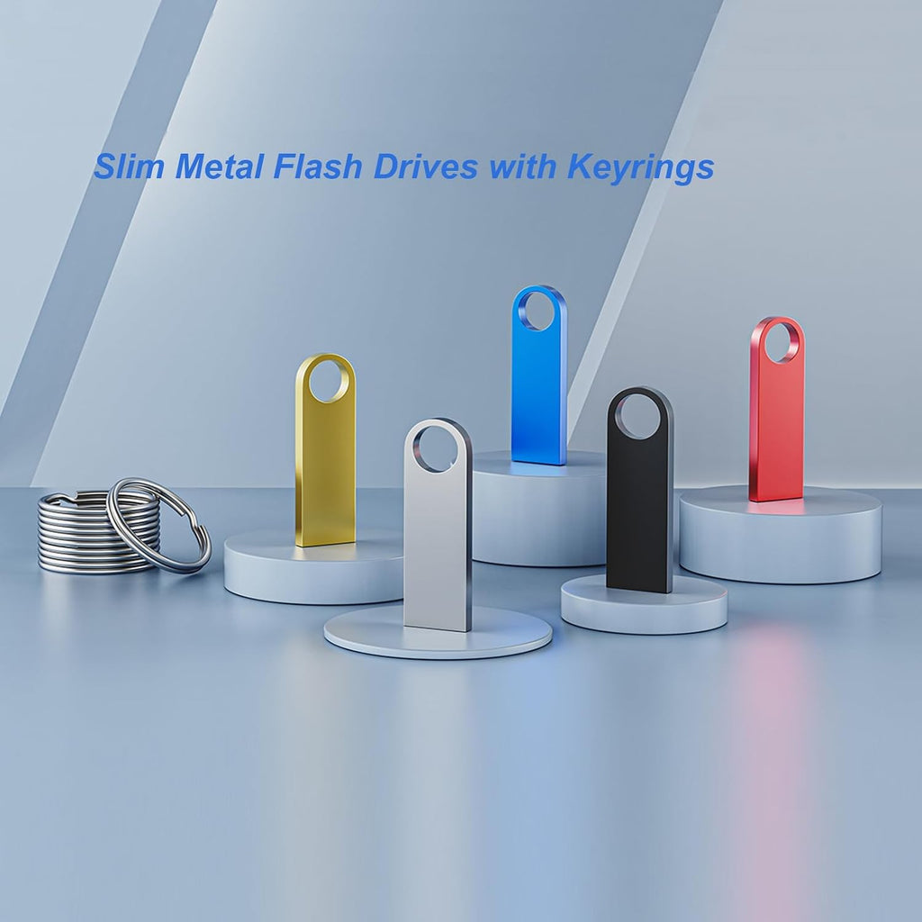 32GB USB Flash Drive 5 Pack, Wooolken Sleek Metal USB 2.0 Thumb Drive - Image 5