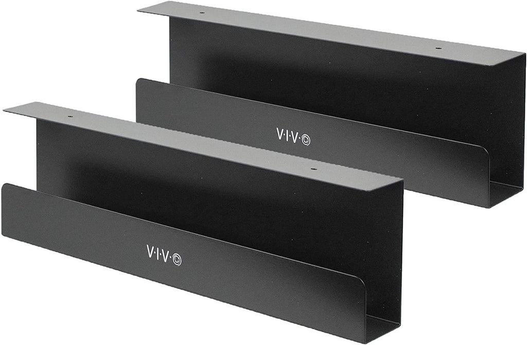 VIVO Extra Deep Under Desk Cable Management Tray, 16.5", 2 Pack by VIVO