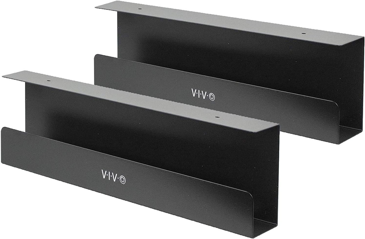 VIVO Extra Deep Under Desk Cable Management Tray, 16.5", 2 Pack by VIVO