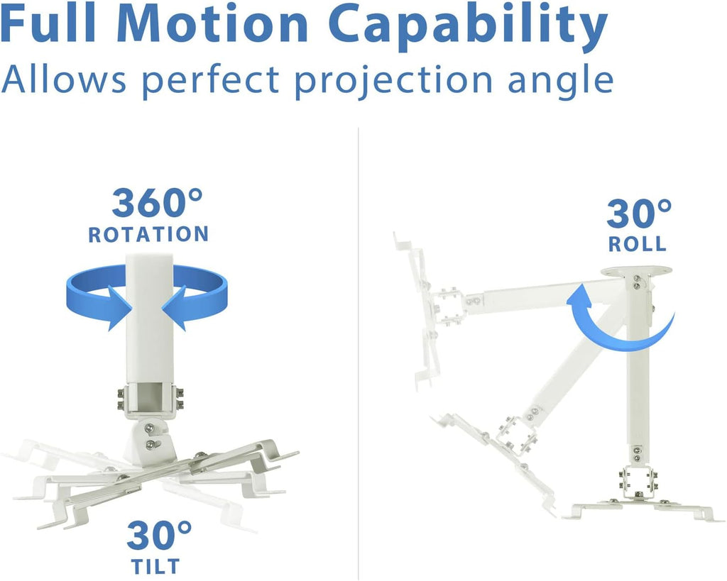 Mount-It! Ceiling Projector Mount, Adjustable 14.5-21.5", 30 lbs - Image 3