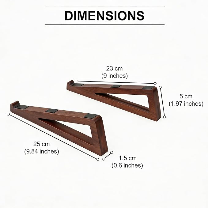 Bamboo Wooden Laptop Stand, Portable Wood Laptop Stand for Desk Tablet with Carry Pouch, Compact Travel Laptop Stand with Protective Silicone Pads, Suitable for Laptops and Tablets - Image 2