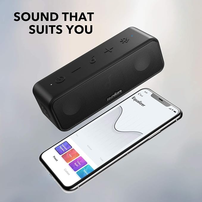 Soundcore Anker 3 Portable Bluetooth Speaker, IPX7 Waterproof, 24H Playtime | PartyCast, BassUp, Custom EQ App, Pure Titanium Diaphragm Drivers- for Home, Shower, Outdoor, and Beach - Image 8