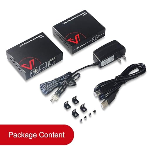 AV Access USB Over Ethernet Extender Kit, USB 2.0 480Mbps, 4-Port Hub | USB Over CAT5e/CAT6/CAT7 Up to 60m/196ft for Webcam, KVM, Printer, PC, Plug & Play, No Driver, for Mac Windows Linux - Image 8