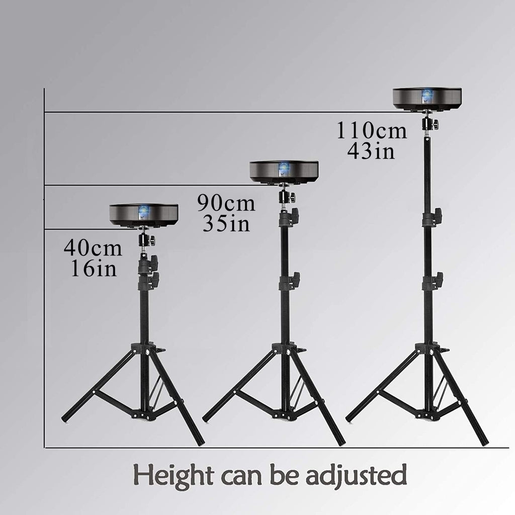 Projector Floor Stand, Portable Tripod Mount - Folding Stand for Projector, Camera, Webcam (18" to 40") - Supports Up to 3lbs (1.5kgs) - Image 2