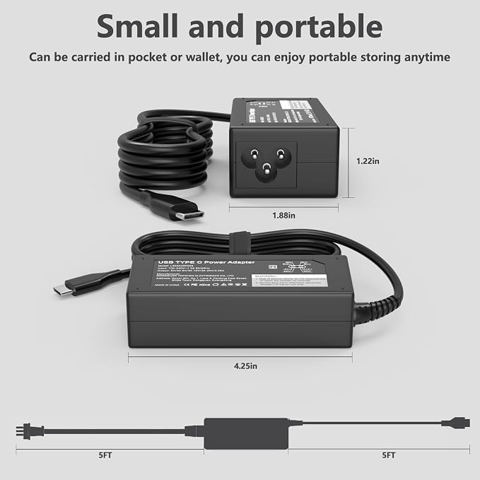 Replacement for Chromebook Charger 45W USB C,for HP Type C Laptop All | Compatible with HP Chromebook Laptop Type C,USB C Laptop Charger,Computer Power Adapter For All,GKLSPL Laptop Charger - Image 4