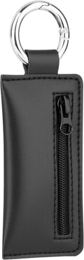 Microfiber USB Flash Drive Holder Case with Keychain, Black by CaSZLUTION