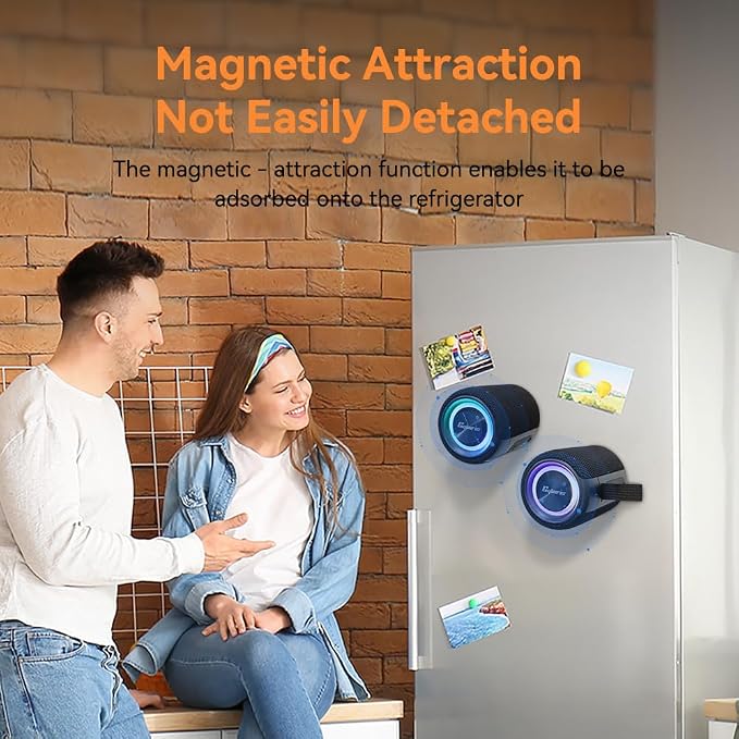 2 in 1 Magnetic Dual Splittable Bluetooth Speaker, 40W Portable Wireless Speakers with Deep Bass, IPX6 Waterproof, Bluetooth 5.3, 24H Playtime, 360° Stereo Sound for Home, Outdoor, Party, Travel - Image 5