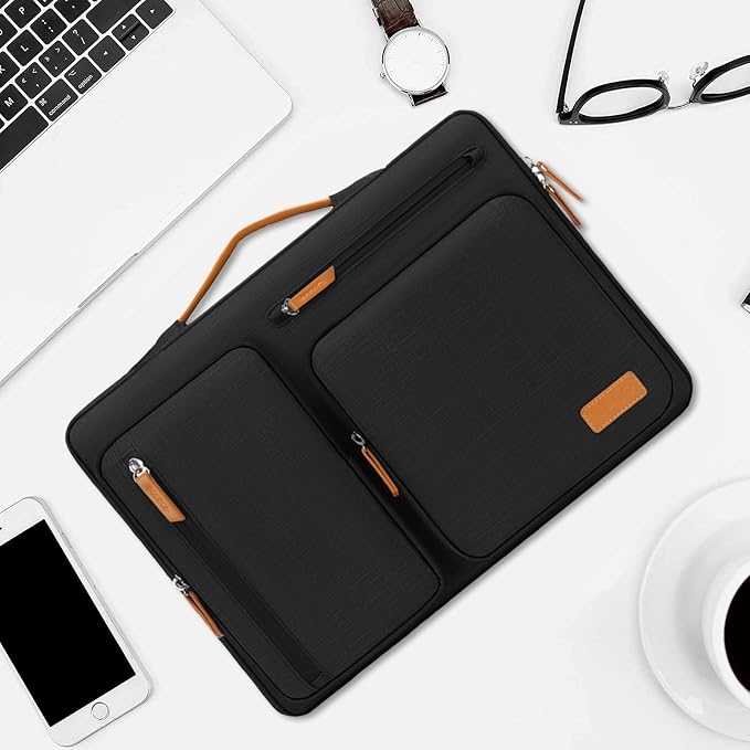 MOSISO 360 Protective Laptop Case 17.3 inch, 17-17.3 inch Laptop Sleeve | Compatible with Dell HP Lenovo Asus Acer Alienware, Side Open Carrying Case with 4 Zipper Pockets, Black - Image 9