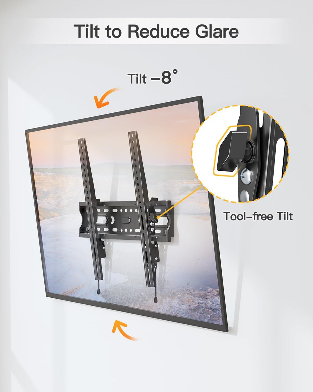 ELIVED Tilting TV Wall Mount for 26-60" TVs, Max VESA 400x400, 99 Lbs Load - Image 5