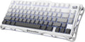 GravaStar Mercury K1 75% Wireless Mechanical Gaming Keyboard RGB Backlit | Gasket Mount, Hot Swappable Linear Switches, Creamy Sound Keyboard, 2.4GHz/USB-C/Bluetooth 5.0, for Win/Mac【Gradient White】 by GravaStar