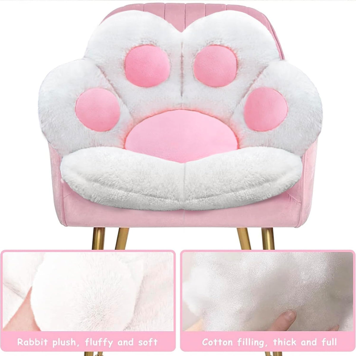 DOBUONO Cat Paw Cushion Chair Comfy Kawaii Plush Seat Cushions - Image 3