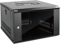 Tecmojo 6U Wall Mount Server Cabinet IT Network Rack Enclosure Lockable Door and Side Panels Black, Cooling Fan, Standard Glass Door, 450mm Depth, for 19” IT Equipment, A/V Devices by Tecmojo