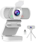 1080P Webcam with Mic Privacy Cover Tripod Stand 110 FOV PC | 1080P webcam with built-in microphone, privacy cover, tripod stand, 110 degree wide angle, USB plug and play for PC laptop by HZQDLN