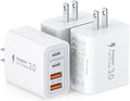 3 Pack Fast Charging Block, 40W 4-Port Charger Cube Power Brick Plug Box Base Adapter for iPad/Pro/Mini, Compatible with iPhone 13/14/15/16/17,Galaxy, Motorola,Sony, Google Pixel, Tablet by CSODINCE
