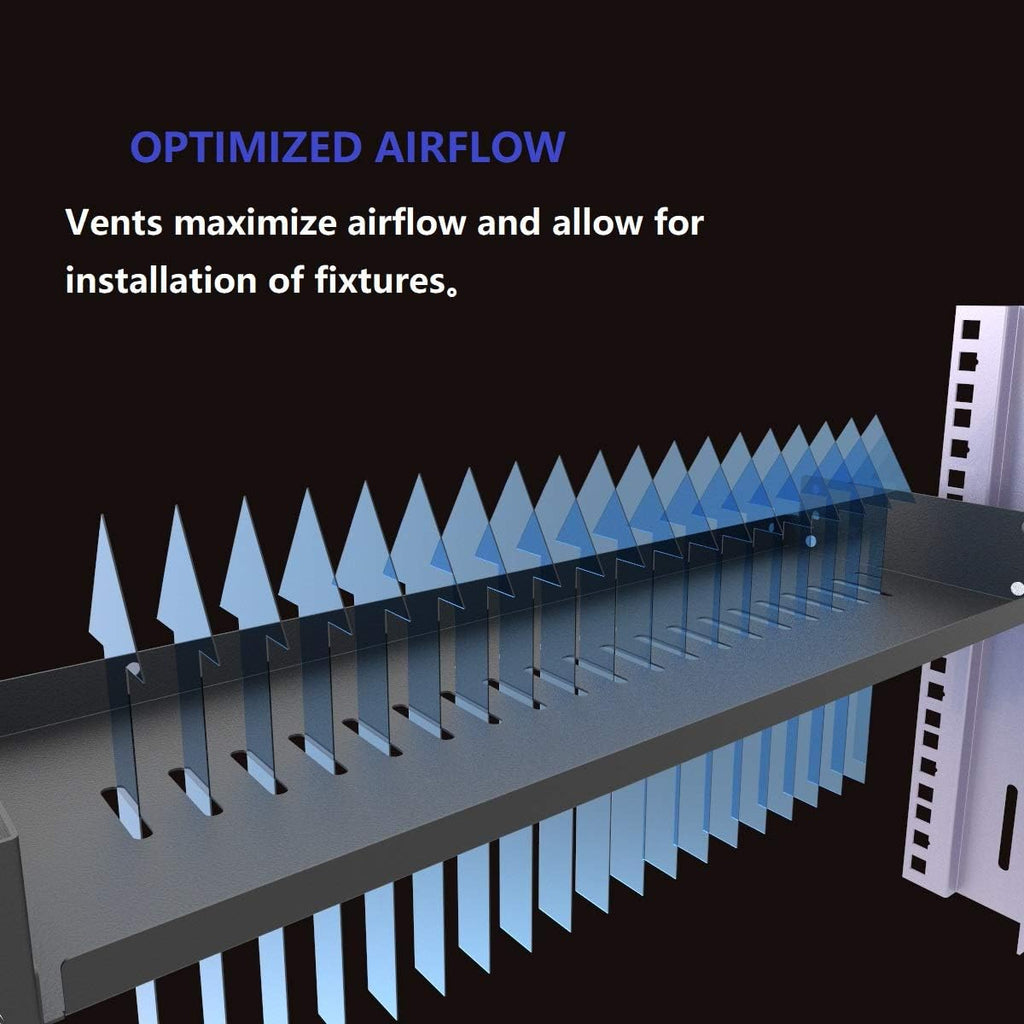 2 Pack of 1U Vented Cantilever Server Rack Mount Shelf 6" Deep - Image 5