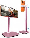 COOPER ChatStand Sturdy Cell Phone Holder, iPhone Stand for Desk, Recording | 9-13" Adjustable, Weighted Metal Base, Tabletop Tripod, for Filming, Video Calls, FaceTime; fits all iPhone, Samsung, Android by CooperCases