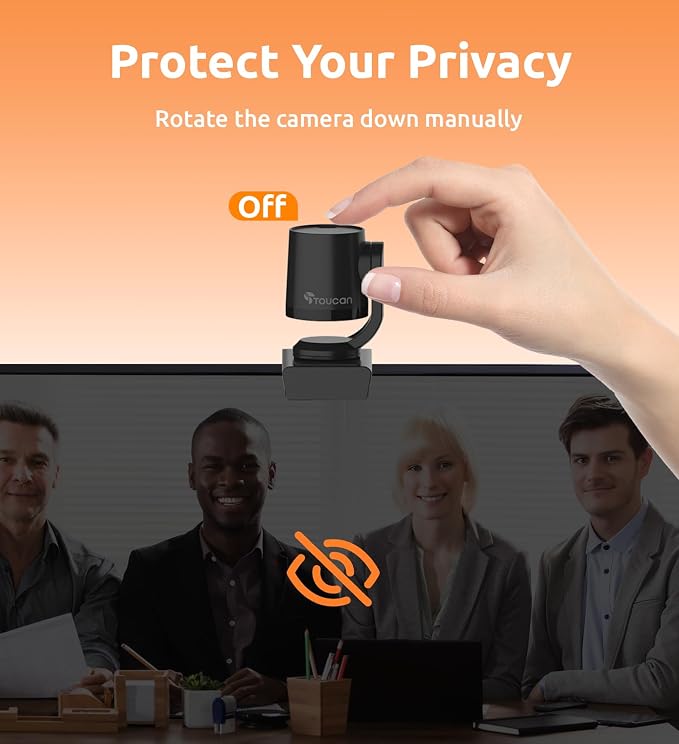 TOUCAN 1080P Webcam with Microphone,FHD Streaming Camera with 1080P/60fps,Privacy Protection Plug Play Ultra Compact Web Cam w/ 89°View for Computer/Meeting/Online Classes/Zoom/YouTube - Image 7