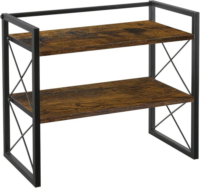 YINMIT Desktop Shelf Organizer, 2 Tier Office Shelves, Wood Desk Organizer Storage Rack and Freestanding Display Shelf for Office, Dormitory, Home - Image 9