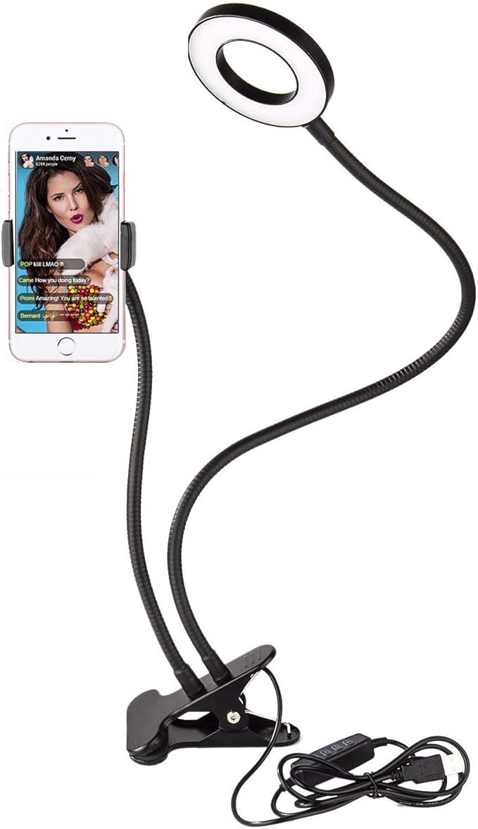 Sokani Selfie Ring Light with Cell Phone Holder and Stand Bracket for YouTube TIK Tok Tiktok Zoom Video Conference Live Stream Makeup Dimmable LED Circle RingLight for iPhone Android Mobile Smartphone by Sokani