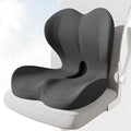 Back and Seat Cushion for Office, Back & Tailbone Pain Relief, Raised Cushion for Lumbar and Butt, Double-Sided Anti-Slip, Improves Sitting Posture, Ergonomic Memory Foam Lumbar Cushion (Dark Gray) by Unknown