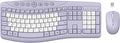 Wireless Keyboard and Mouse Combo, 2.4G Quiet Ergonomic Curved Keys (Purple-B) by Unknown