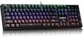 wegear Wired Mechanical Gaming Keyboard with Clicky Switch,104-Key, Black | Full Size, 11 Modes RGB Backlit, Anti-Ghosting, Double-Shot ABS Keycaps, Lighted Computer Key-Board for PC Windows by wegear