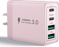 USB C Charger Block, 40W 4-Port Fast Charging Block USB C Wall Charger Dual Port PD + QC Wall Plug Multiport Type C Block for iPhone 17 16 15 14 13 12 11 Pro Max XS XR 8, iPad, Samsung Phone by Aioneus
