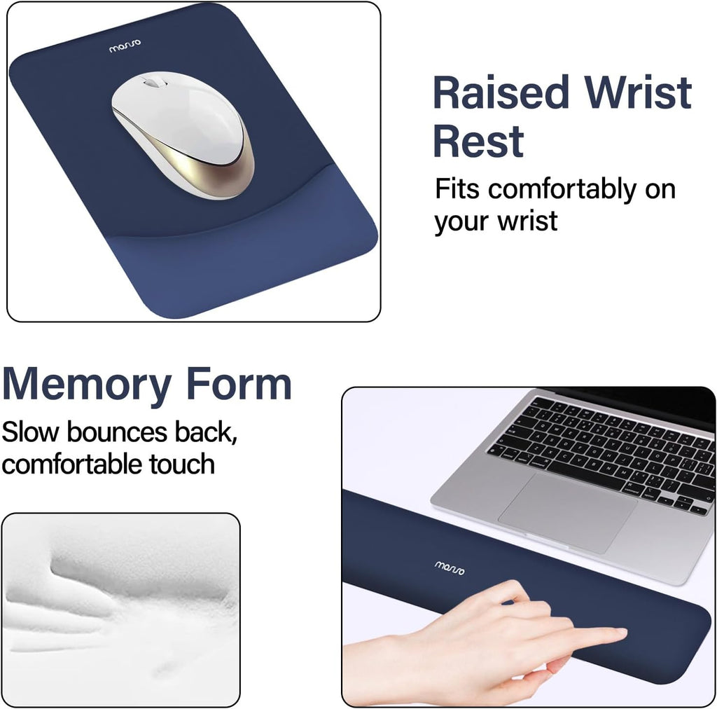 MOSISO Keyboard Mouse Pad Set, Large Gaming Mouse Pad&Keyboard Wrist Rest - Image 5