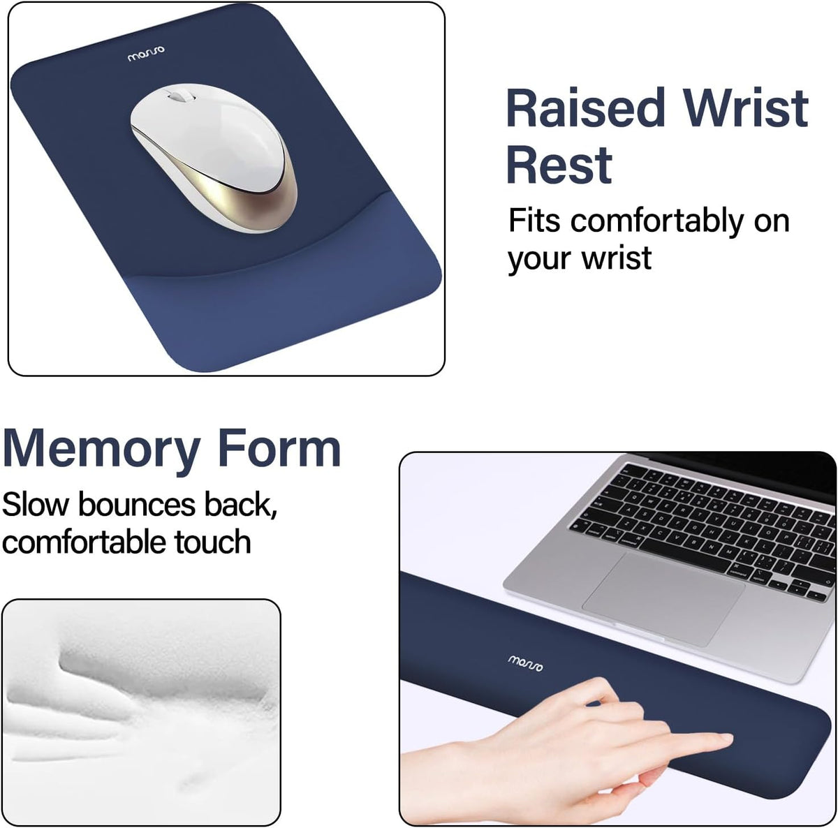 MOSISO Keyboard Mouse Pad Set, Large Gaming Mouse Pad&Keyboard Wrist Rest - Image 5